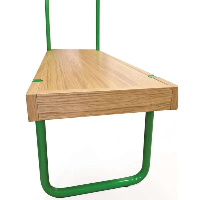 Woodman Ben entrebænk med bøjlestativ 90x40x160 cm Sort