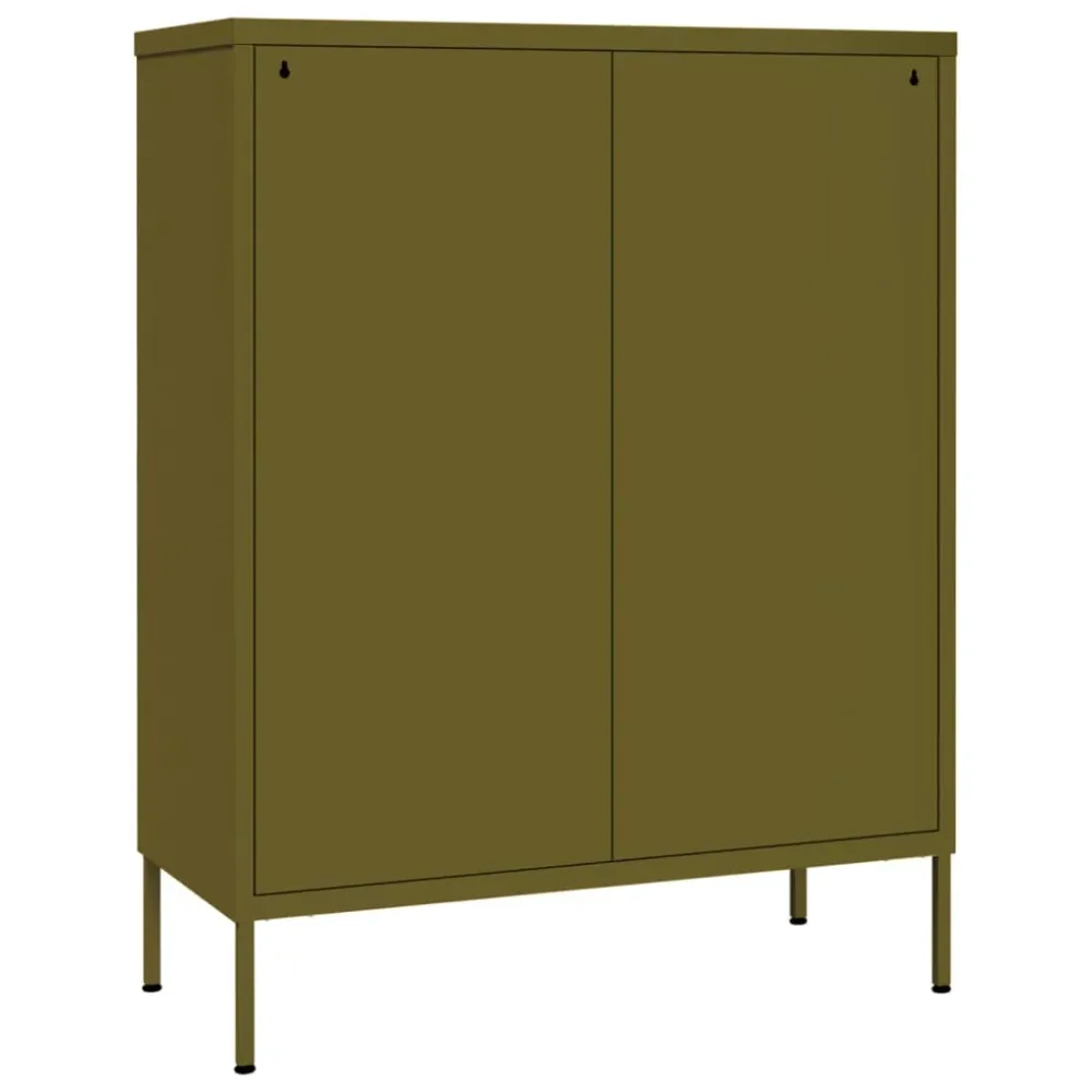 Kommode 80X35X101,5 Cm Metal Orange