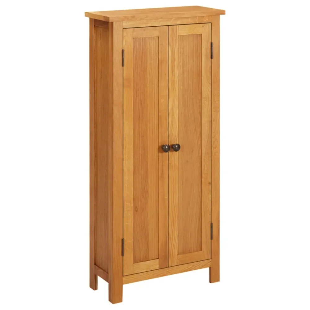 Opbevaringsskab 50X22X110 Cm Massivt Egetræ