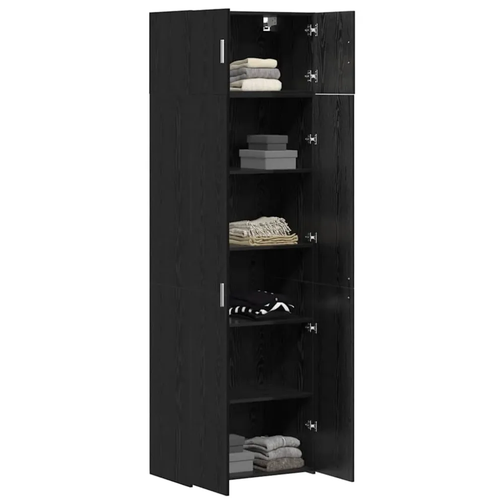 Opbevaringsskab Midnight Eg 70 X 42,5 X 225 Cm Konstrueret Træ