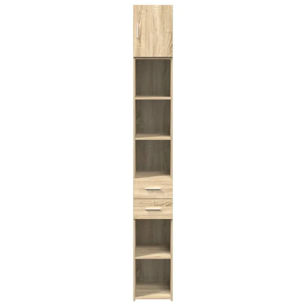Skab 30X42,5X225 Cm Smalt Indbygget Træ Graa