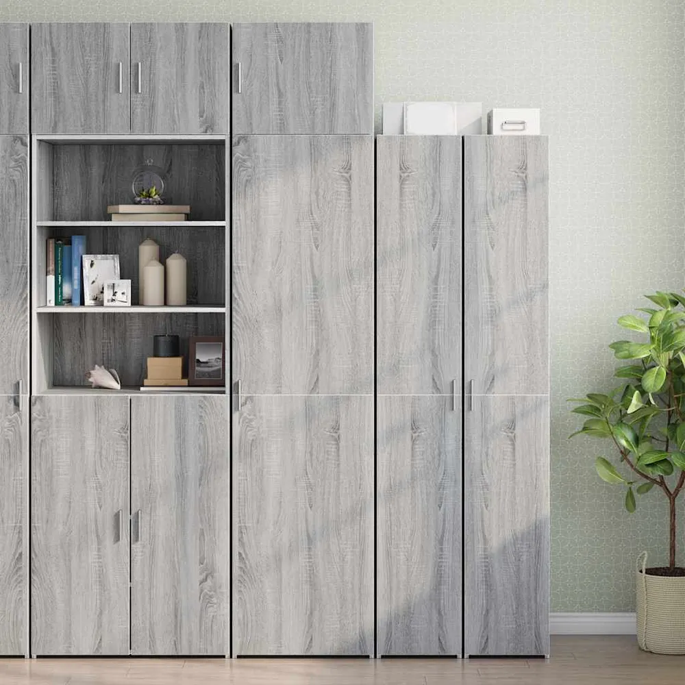 Skab 50X42,5X225 Cm Smalt Fremstillet Træ Etræsfarve Graa