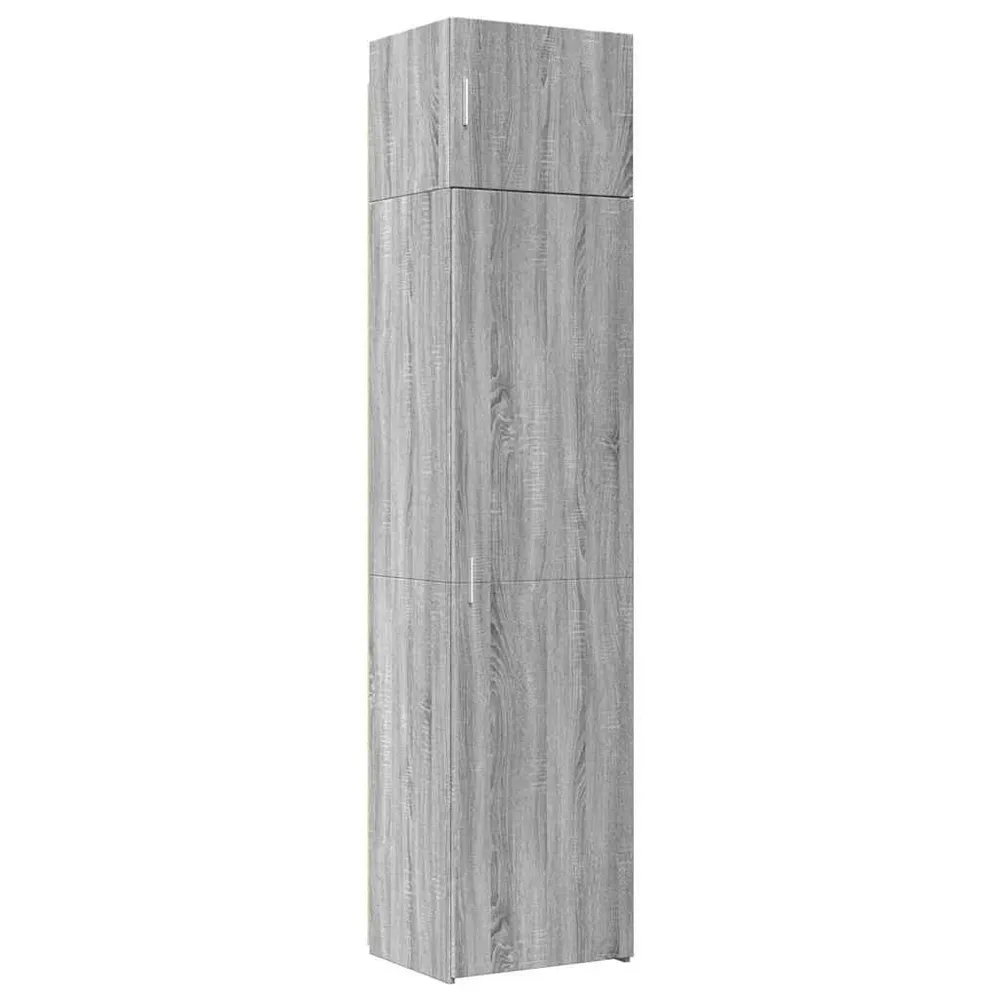 Skab 50X42,5X225 Cm Smalt Fremstillet Træ Etræsfarve Graa