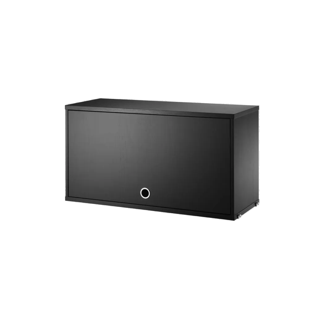 String Cabinet Flip door 78x42x30 Black Stained Ash