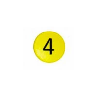 Stærk symbol-magnet, Gul Rund (4)