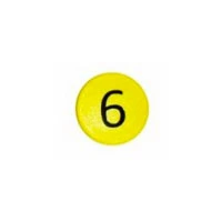 Stærk symbol-magnet, Gul Rund (6)