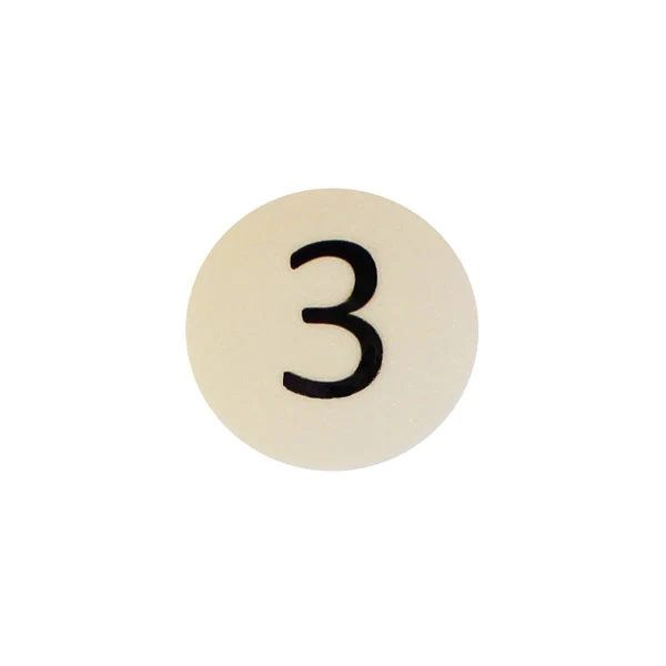 Stærk symbol-magnet, Hvid Rund (3)