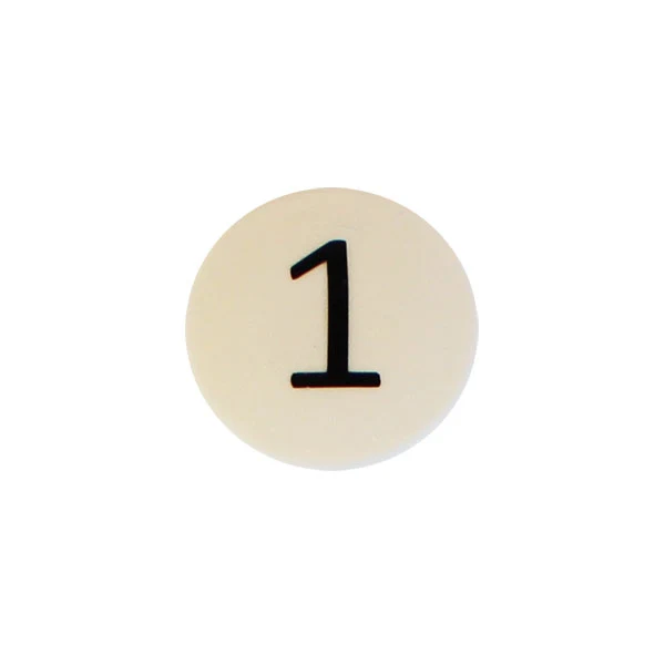 Stærk symbol-magnet, Hvid Rund (1)