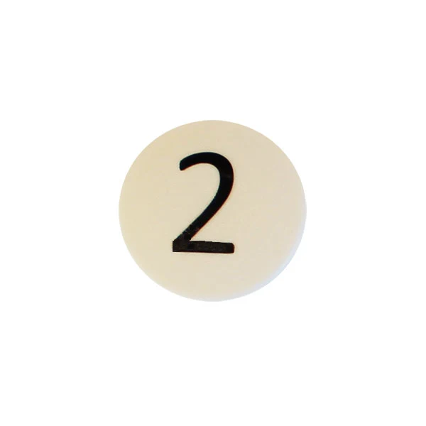 Stærk symbol-magnet, Hvid Rund (2)