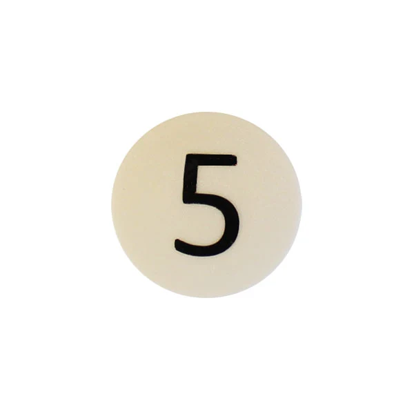 Stærk symbol-magnet, Hvid Rund (5)