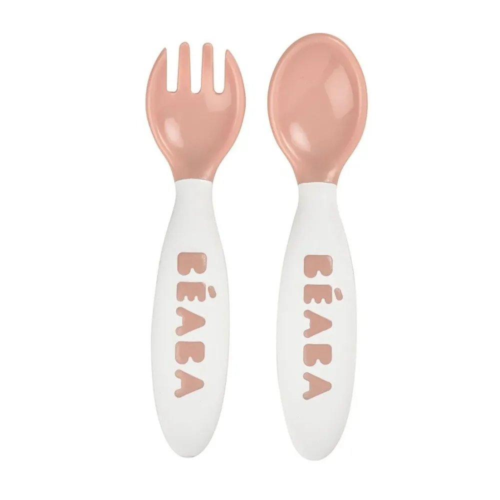Beaba Plastbestik i etui nude