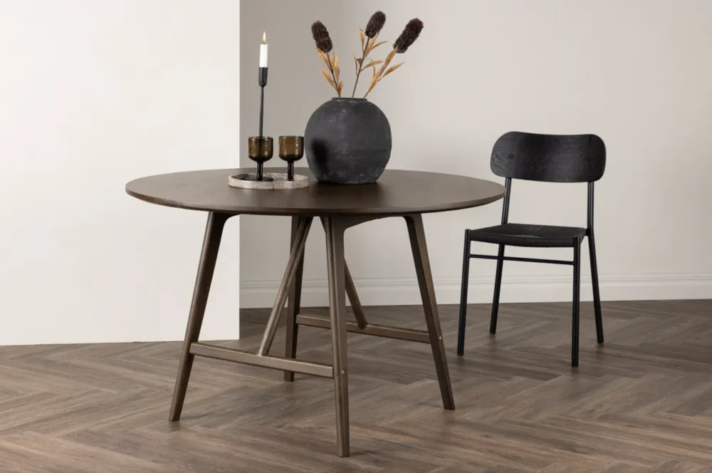 Kaseidon Spisebord, Ø100 cm | Mørkebrunt