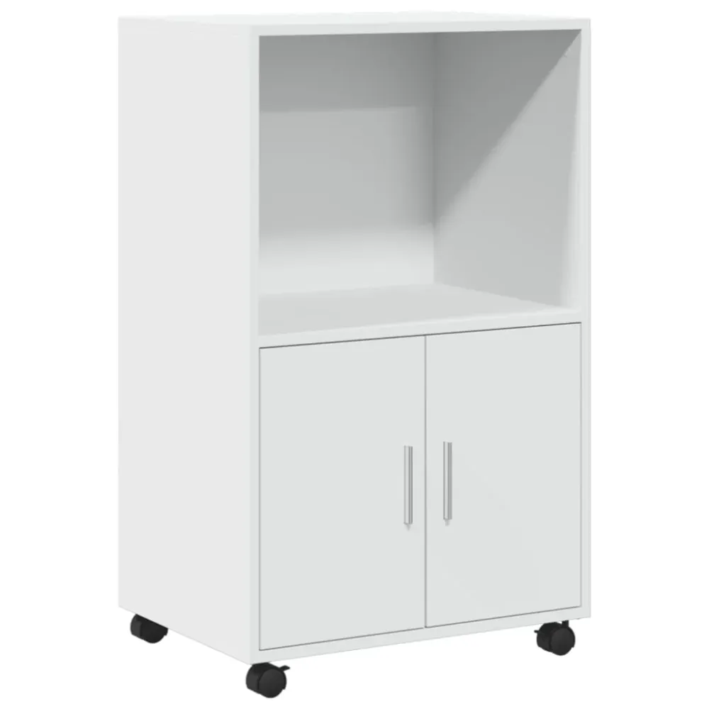Rullebord 55X40X91 Cm Formulated Træ Hvid