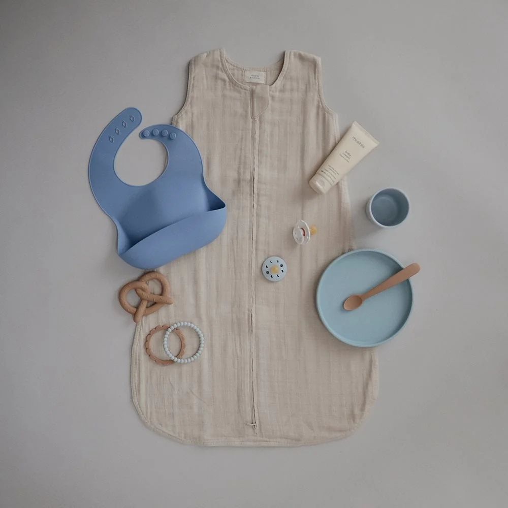 Mushie silikone sugekop Classic Powder Blue