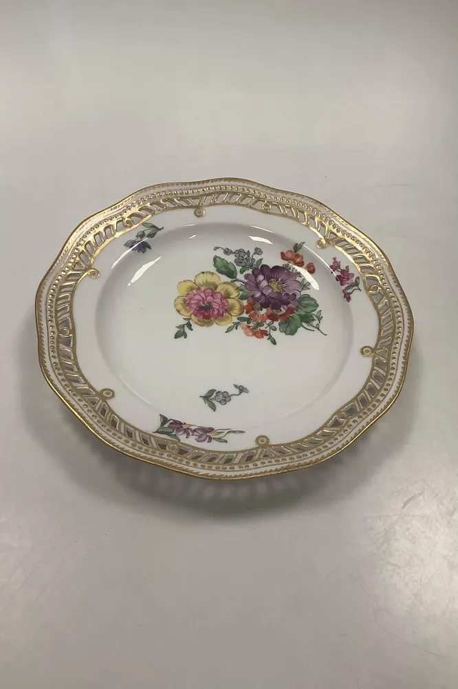 Sæt på 8 Royal Copenhagen Flora Danica Tallerkener med Blomster No 213/3584