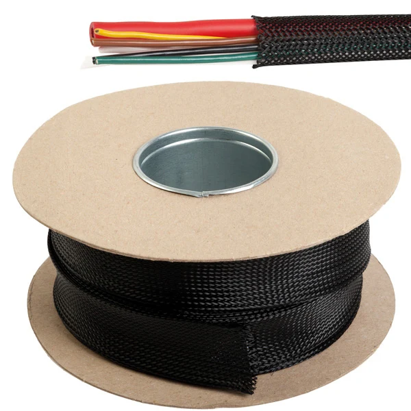 Kabelbeskyttelse monofilament sort Ø35-64 mm, 10m, -50 til +150 °C