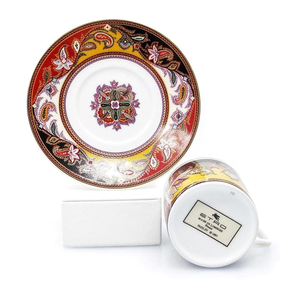 ETRO sæt med 2 Limoges porcelæn kaffekopper -0315