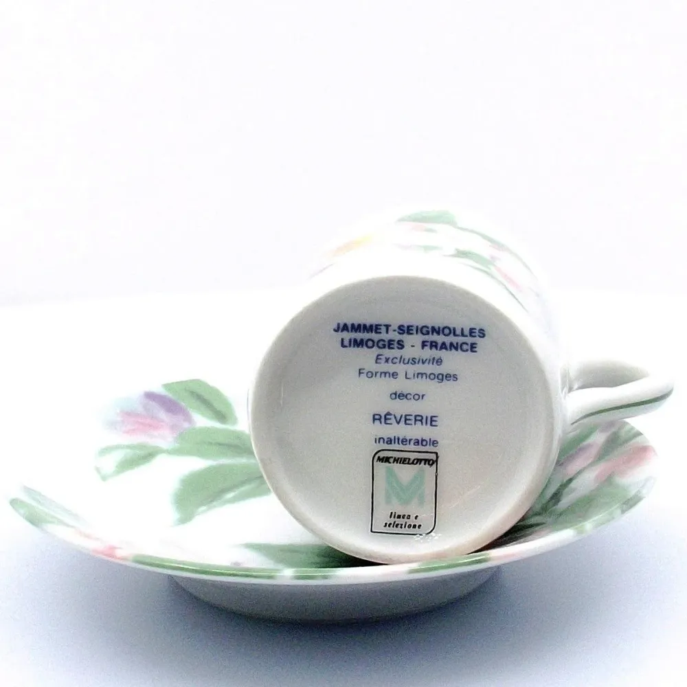 Jammet Seignolles 5-delt kaffeservice plus porcelænsbakke Limoges Frankrig -0966