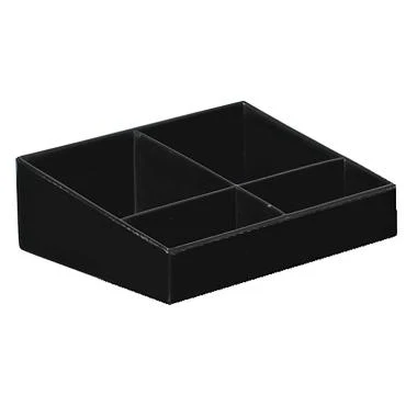 Bakke til Hotelværelse Kaffe og Te 152x115x49 mm Melamin Sort,stk