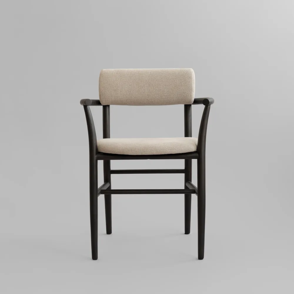 Elkedel 101 CPH Nama Dining Chair, Armrest - Coffee Black, Naturfiber