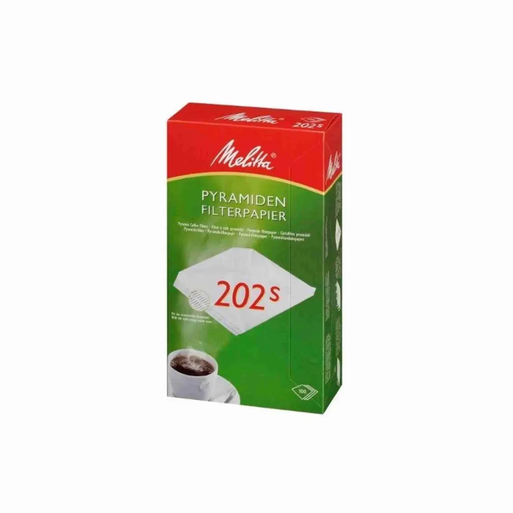Kaffefilter Melitta Pyramide 202, 100 stk.