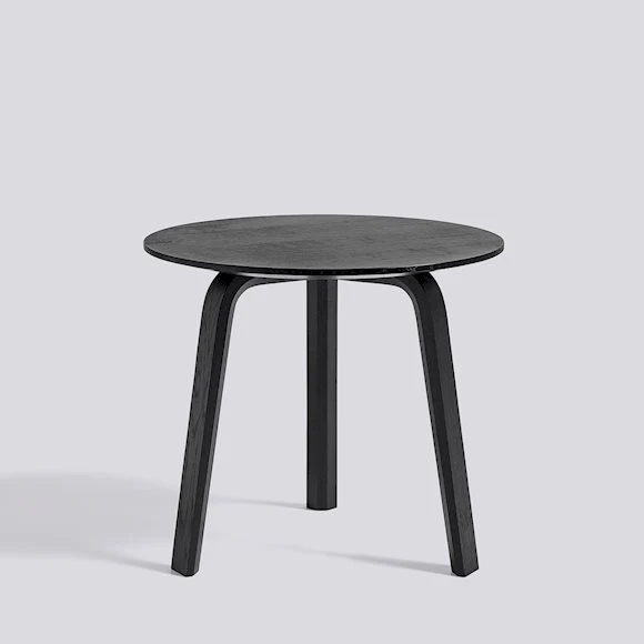 Bella Coffee table - Str.: Ø45 X H39 cm - Farve: Onyx lakerede Eg