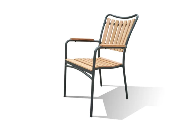 Certified Organic LØKKEN CAFÈSÆT ANTRACIT - KERNETEAK