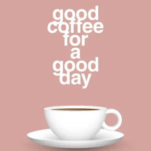 French Press plakat: superb coffee good day - bubble shell 60