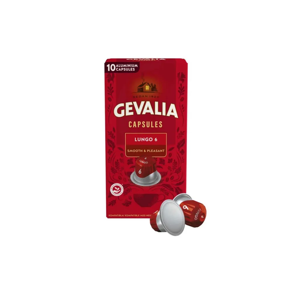 Kaffekapsler Gevalia Lungo, 10 stk.