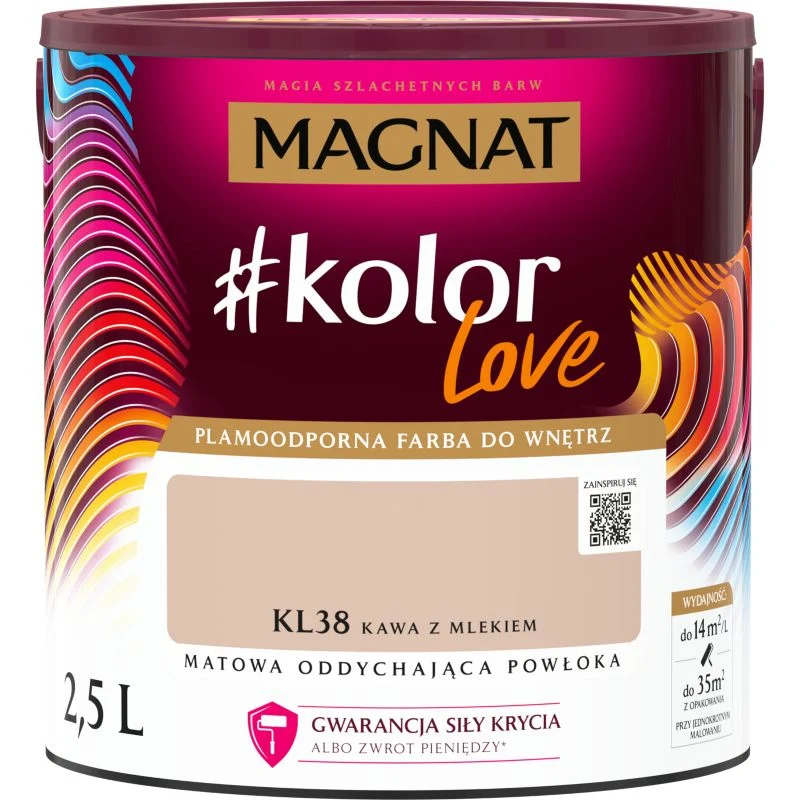 Magnat #kolorLove farve KL38 kaffe med mælk 2,5 l