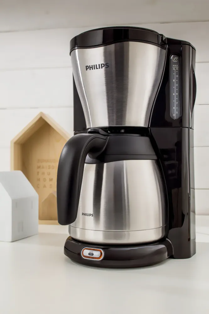Philips Café Gaia HD7546 Kaffemaskine 1.2liter Metal/sort