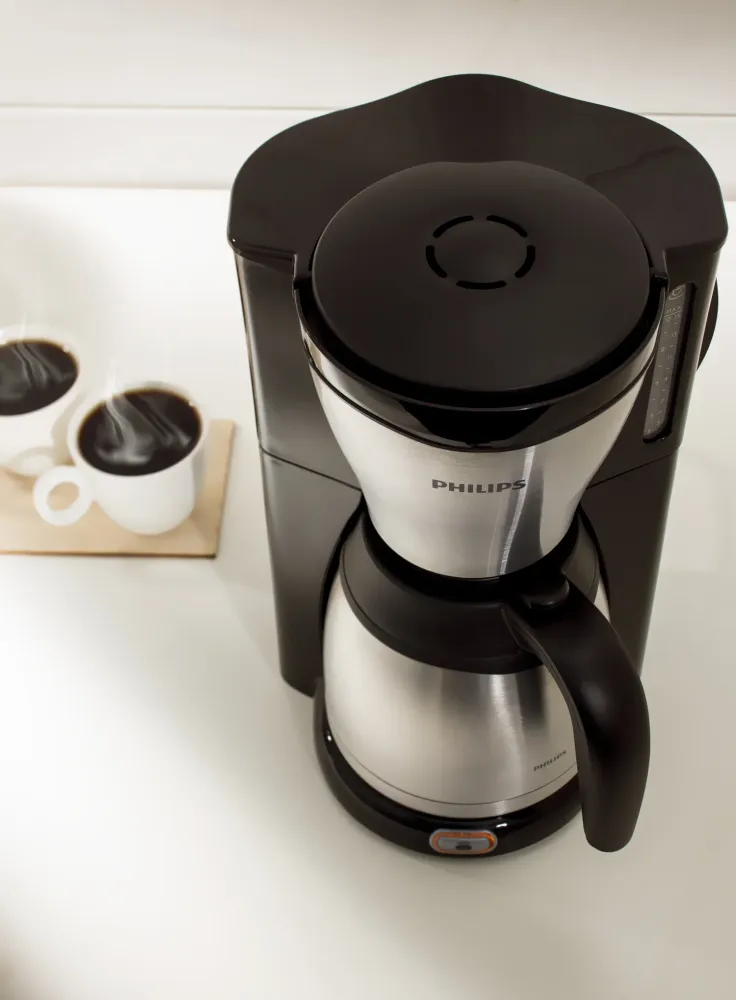 Philips Café Gaia HD7546 Kaffemaskine 1.2liter Metal/sort