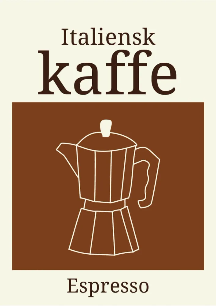 Portable Italiensk kaffe 13x18