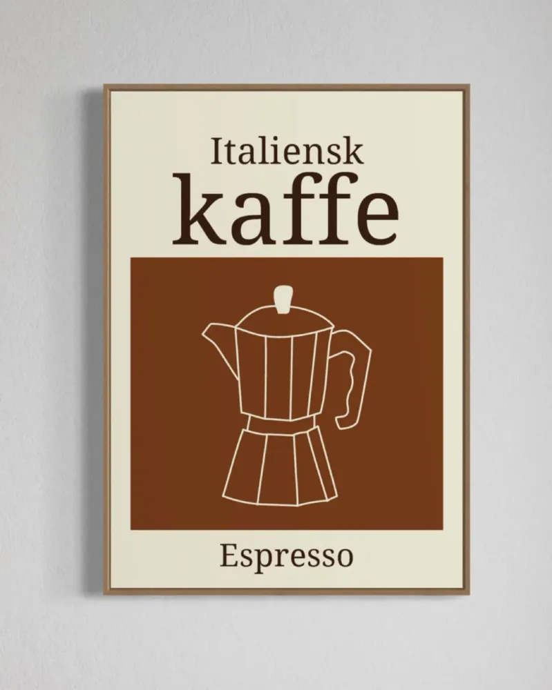 Portable Italiensk kaffe 13x18