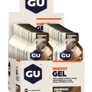 12 stk. GU Energy Gel Espresso Love Box (24x32g) | Energi geler med koffein