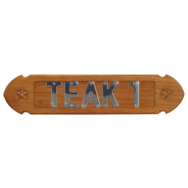 Roca, Navneskilt Teak, 510 mm x 114 mm