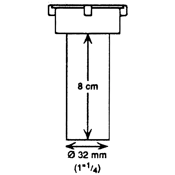 Barka, Afløbsstuds lige 1 1/4" x 32mm udv., Ø: 32,0 mm