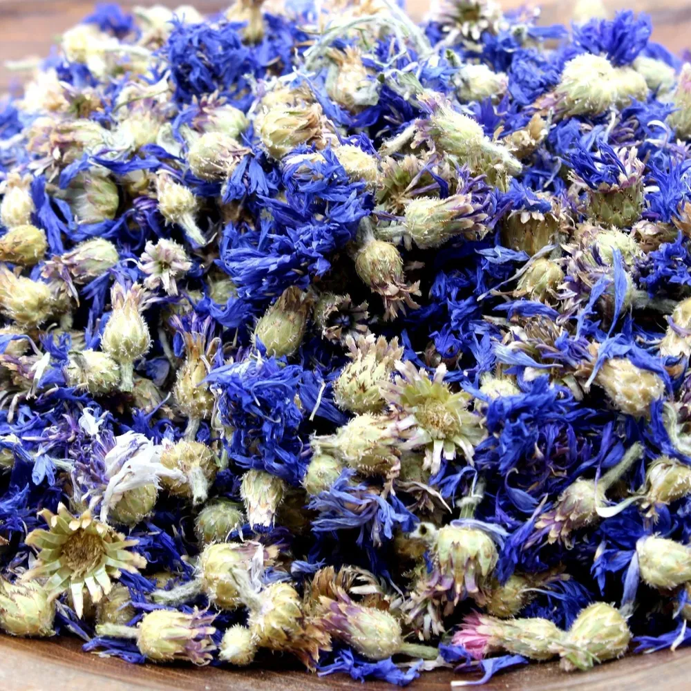 Tørrede blå kornblomster hele blomster 0,5 kg