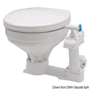 Manuelt marinetoilet med stort plastiksæde Osculati