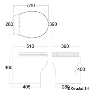 Tecma elektrisk toilet Silence Plus 2G 12V Sort