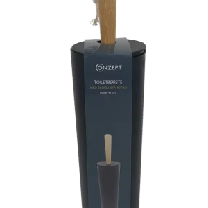 Conzept - Toiletbørste Sort M. Bambushåndtag - 42 Cm.