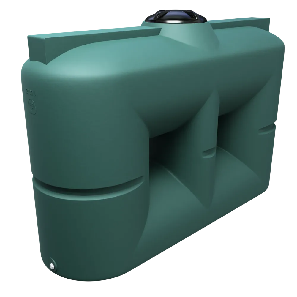 2000 liter rumopdelt transporttank, drikkevandstank Blaa
