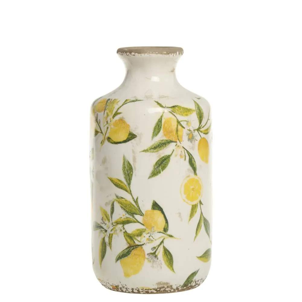 Chic Antique - Limone Flaske med Citronmotiv 21x10 cm