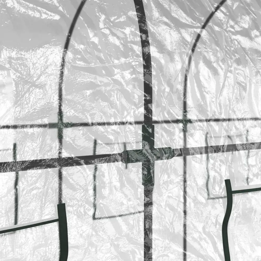Drivhus 160X400X190 Cm Pvc Og Pulverlakeret Alloy Transparent