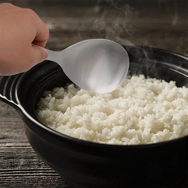 Globetrek° RiceSpoon - Antiklæbende Rustfrit Chromed Ris Serveringsske