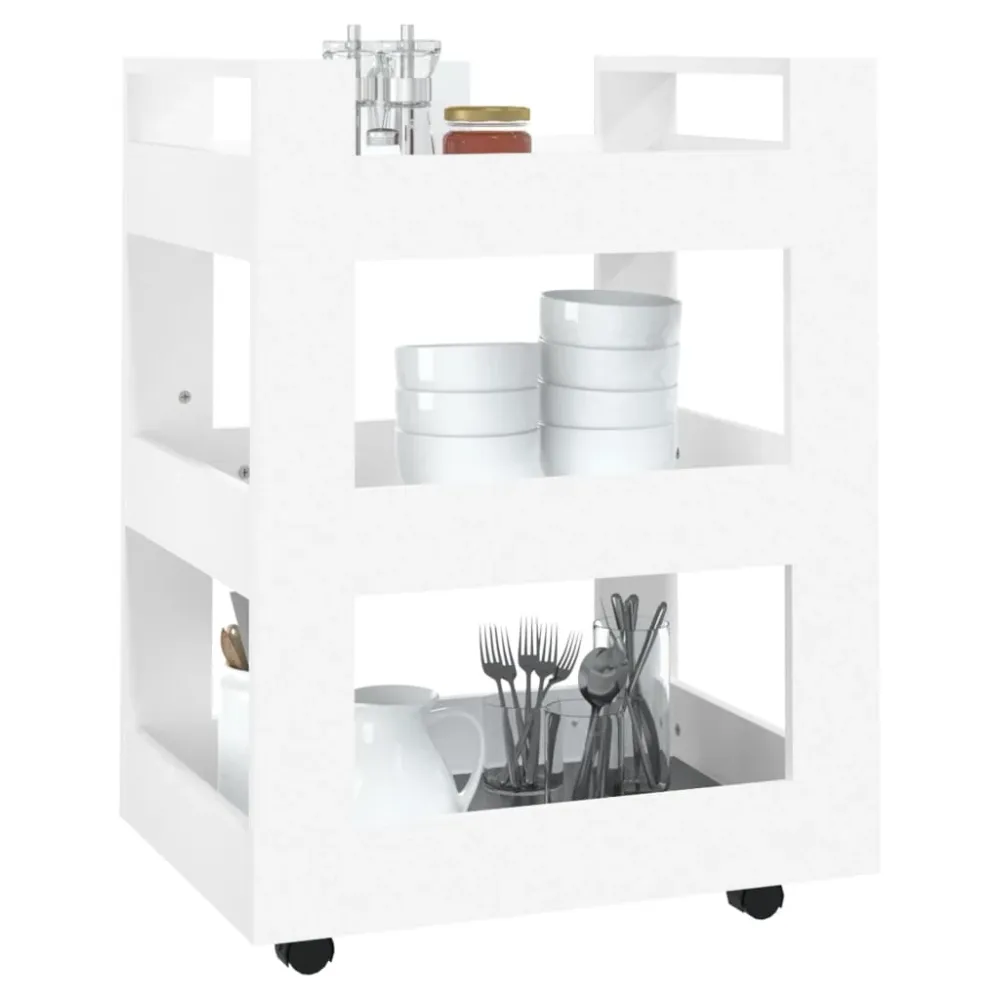 Køkkenvogn 60X45X80 Cm Fremstillet Træ Graa