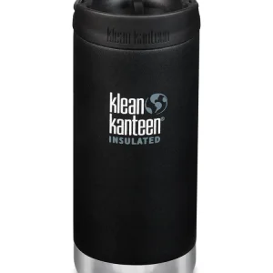 Klean Kanteen TKWide termokrus i rustfri chromed med lækkefrit drikkelåg, Black, 355 ml