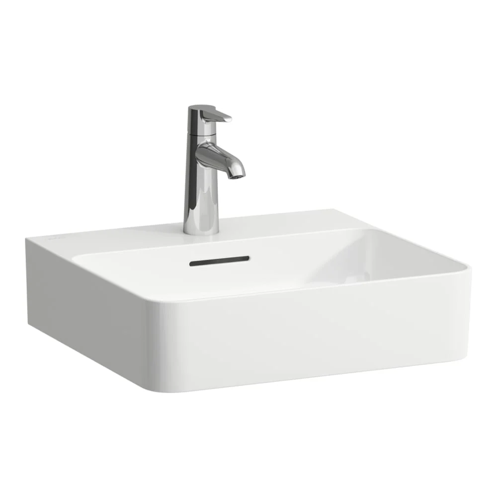 Laufen Val håndvask med hanehul og overløb SaphirKeramik - 45x42cm - alabast