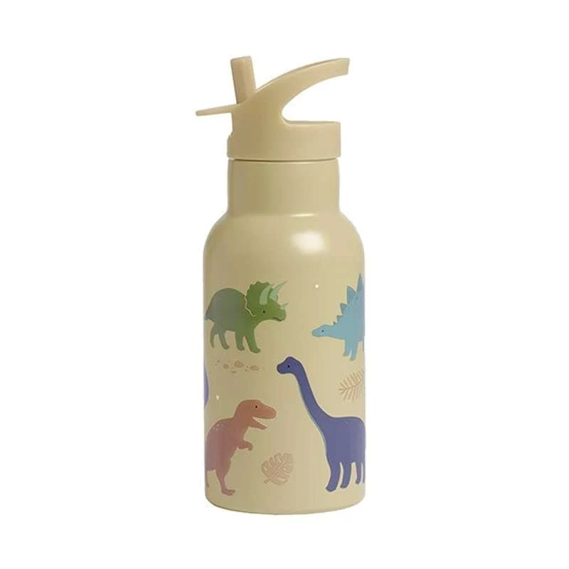 Little Lovely Company Ståldrikkedunk - 350ml - Dinosaur