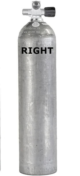 Luxfer Dykkerflaske Aluminium 7 Liter 200 bar (Dirty Beast) med Højre Extensible Ventil inklusiv Blind Plug